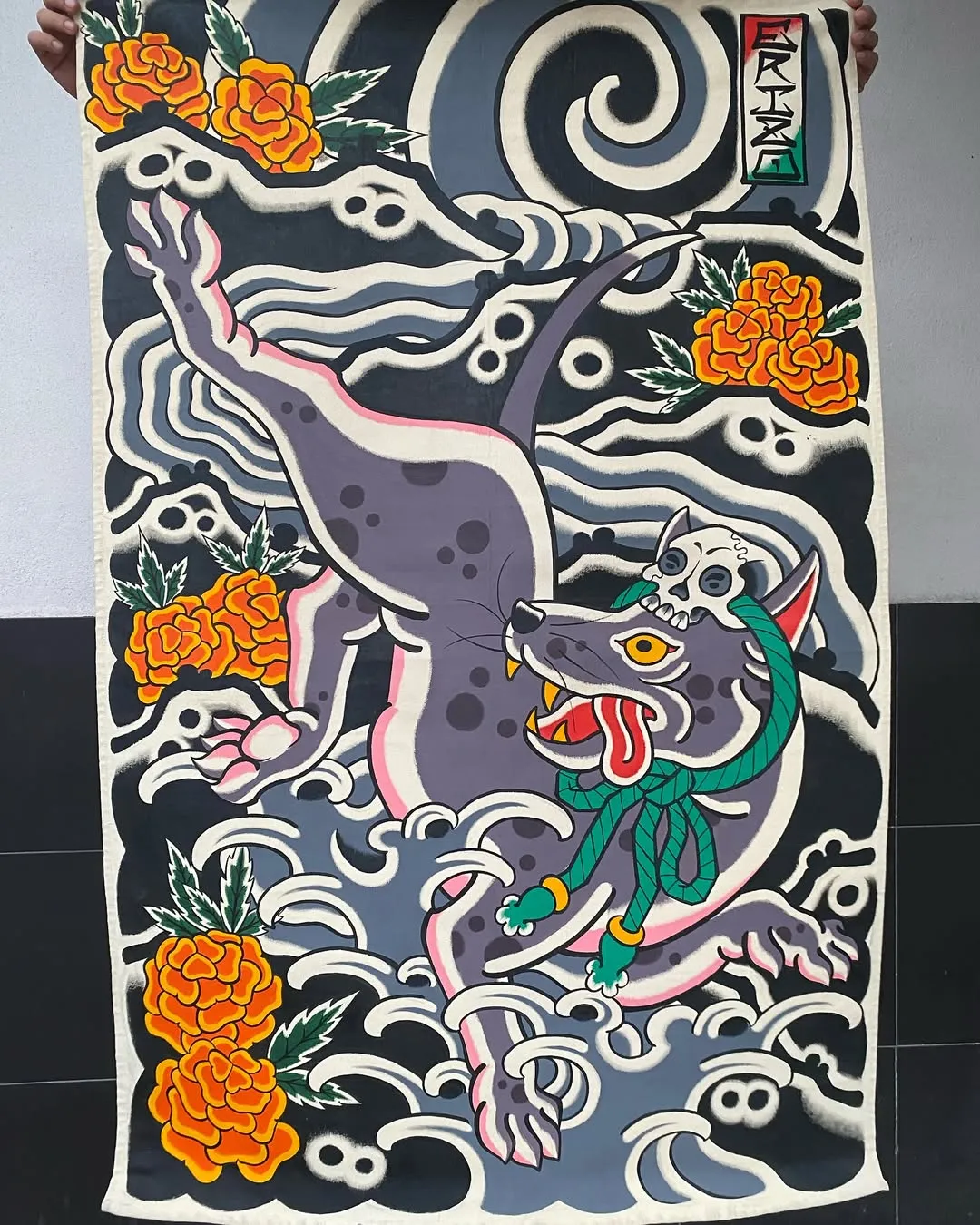Banner pintado por erizo.gtz.tattoo
